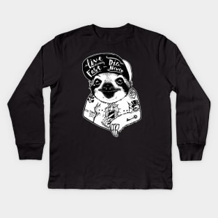 Sloth Tattooed Kids Long Sleeve T-Shirt